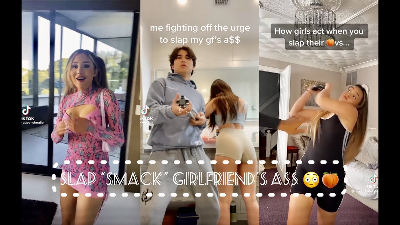 Slap “Smack” Girlfriends Ass🍑🍑🍑 So Funny And Her Reaction Tiktok Compilation (part 2) image