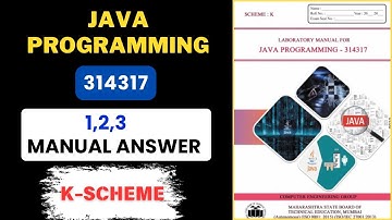 Java programming | JPR | manual answer | k scheme msbte | 4th semester 314317