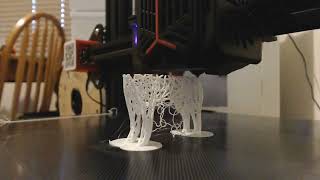 3D printed wireframe Shiba Inu dog - timelapse