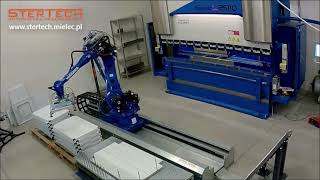 Robotyzacja prasy krawędziowej | YASKAWA GP50 + Boschert G-BEND PLUS 25110 | STERTECH Bending Cell