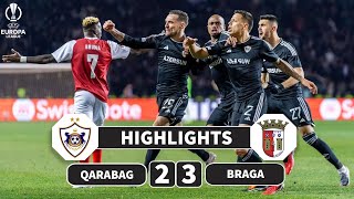 Qarabağ Vs Braga 2-3 Agg 6-5 Highlights Uefa Europa League 2023-24 Qarabag Braga
