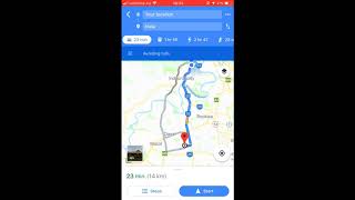 Change route in Google maps app in iPhone or Android phone   Add stop