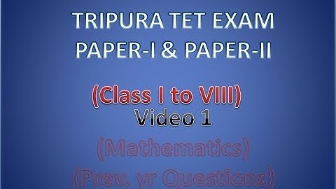 Tripura TET || Previous Year Question-2016 || Paper -II || Solve || With Basics || Bengali