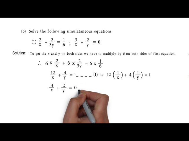 2 X 2 3y 1 6 And 3 X 2 Y 0 Problem Set 1 Q6 1 Of Linear Equation In Two Variables Youtube