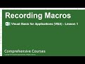 Recording Macros - Visual Basic for Applications (VBA) - Lesson 1