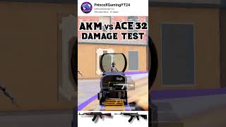 AKM vs ACE32 Damage Test ⚡ shorts youtubeshorts ytshorts pubgmobile bgmi gaming viral pubg