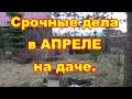 Срочные дела в апреле по саду огороду!