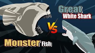 Monster Fish vs Great White Shark | Zoonomaly Animation by Exard Flash 29,699 views 4 weeks ago 53 seconds