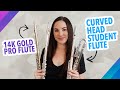 Every flute ive ever owned  from my curved head student flute to my 14k gold professional flute