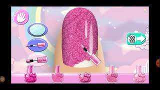Hello kitty nail salon game part 1 || Zamira Chen Tv screenshot 5