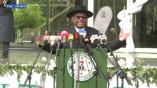 WATCH: Wike Extols Tinubu's Leadership Qualities, Renames It'l Conference Centre After Him