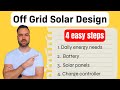 Off grid solar system design 4 easy steps  diagram