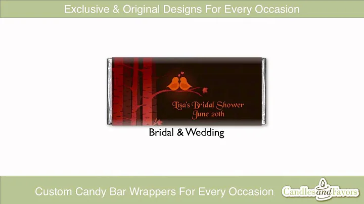 Candles & Favors Custom Candy Bar Wrappers