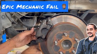 Mobile Mechanic Screws Up Simple Brake Job #brakes automotive wheel locked up scion tc