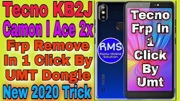 Tecno Camon i ACE 2X (KB2J) FRP Lock Remove In 1 Click By UMT || Trick 2020 || Ramu Mobile Solution
