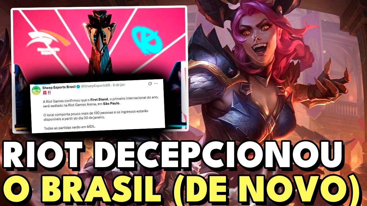 RIOT DECPECIONOU BRASILEIROS E GRINGOS, TORNEIO FIRST STAND NO BRASIL SERÁ PRA 130 PESSOAS APENAS...
