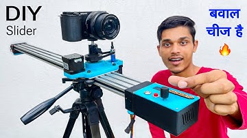 I Made DIY Motorized Camera Slider for video shoot | Hacker JP