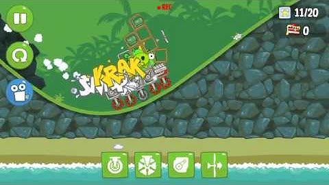 Crazy crashes in bad piggies. Part 2 huge car doing a flip