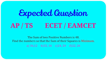 Expected Question in EAMCET or ECET 09 || Applications of derivatives || Root Maths Academy