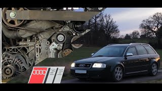 Audi S6 C5 4.2 V8 engine overhaul after head gasket issue, car crash on the test drive