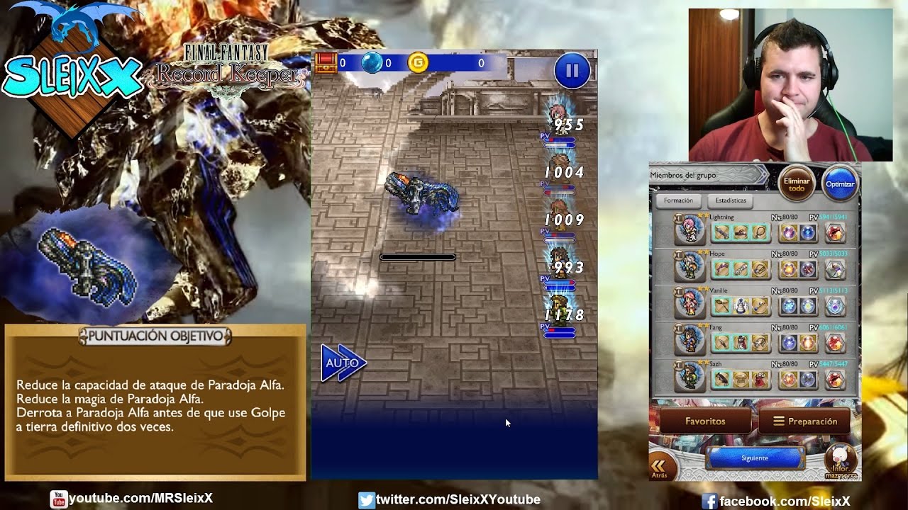 FFRK Evento FFXIII La flecha del tiempo, Definitivo+ - Paradoja Alfa - YouTube