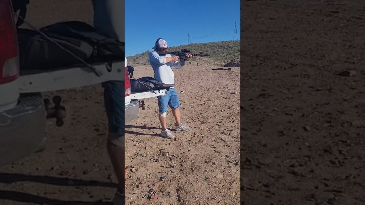 AR 15 with a binary trigger #shorts #guns