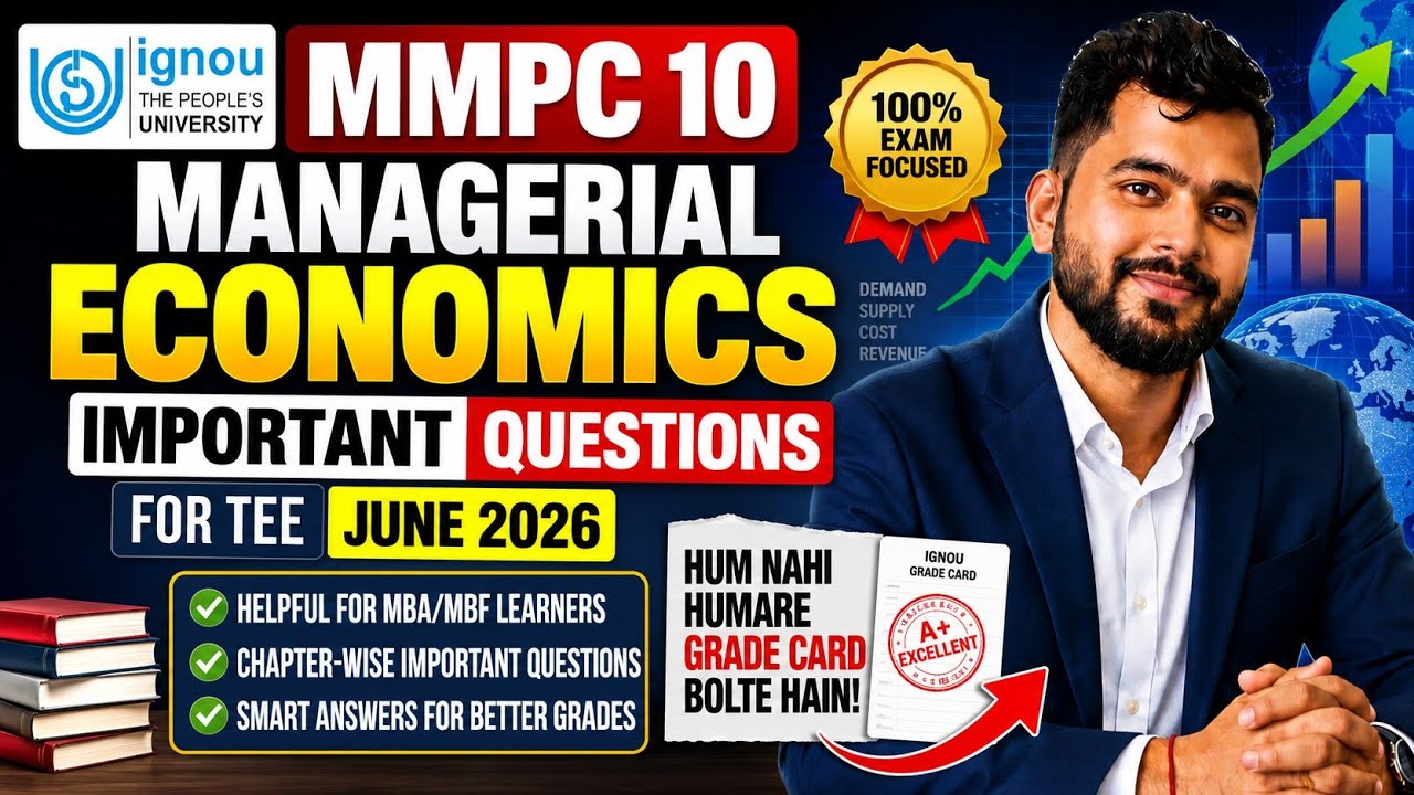 🔥 MMPC-010 Important Questions TEE JUNE 2026 | Managerial Economics ...