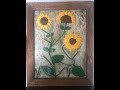 CUADRO DE GIRASOLES HECHO CON PASTA DE SAL!