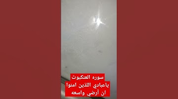 سوره العنكبوت بحبها جدا صلو علي سيدنا محمد وسلموا تسليما