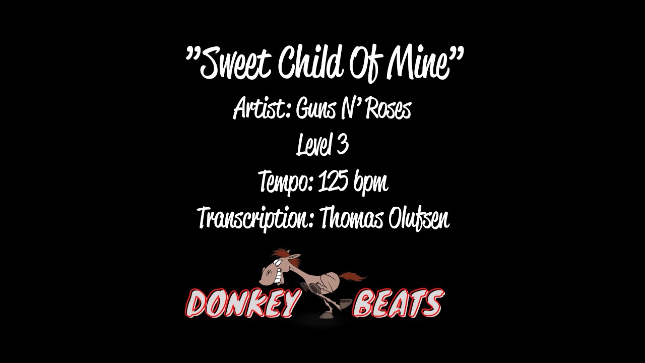 Sweet Child Of Mine Guns N' Roses Drum Score / Drum Sheet Music