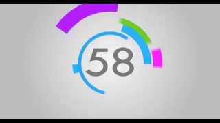 60 seconds Countdown ( v 249 ) circle Timer with Sound Effects and voice 4k