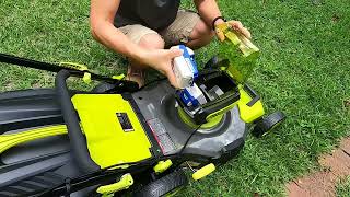 box opening and test of Sun Joe 48-Volt 21-Inch 1100-Watt Max Brushless Cordless Lawn Mower 割草机测试