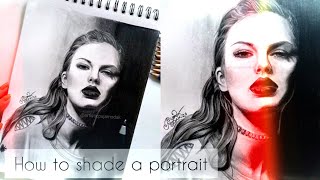  Reputation| Portrait drawing of Taylor Swift|How to shade a portrait easily|Drawing Taylor Swift