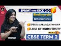 Biodiversity & its Conservation [ Species Area Relationship & Loss of Biodiversity ] Class 12 Term 2