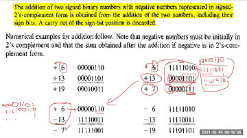 Lecture 09, DLD (Digital Logic Design:IT-104),  Chapter#01, Signed Binary Numbers (Add and Sub)