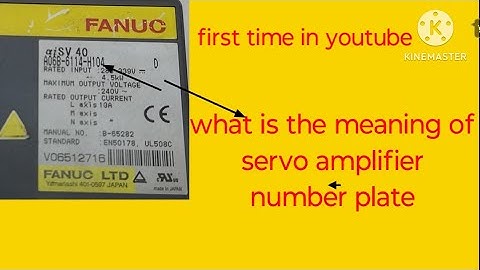 How to read fanuc servo amplifier number plate (A06B-6114-H303)