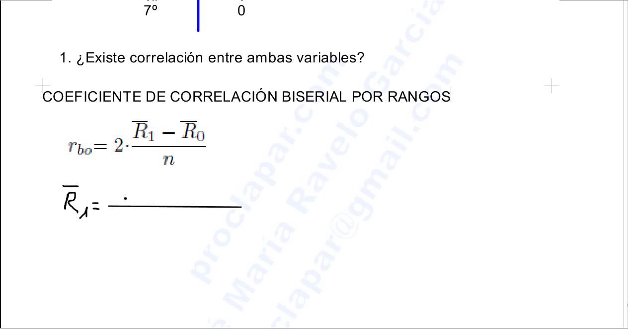 COEFICIENTE DE CORRELACIÓN BISERIAL POR RANGOS, ESTADÍSTICA DESCRIPTIVA ...