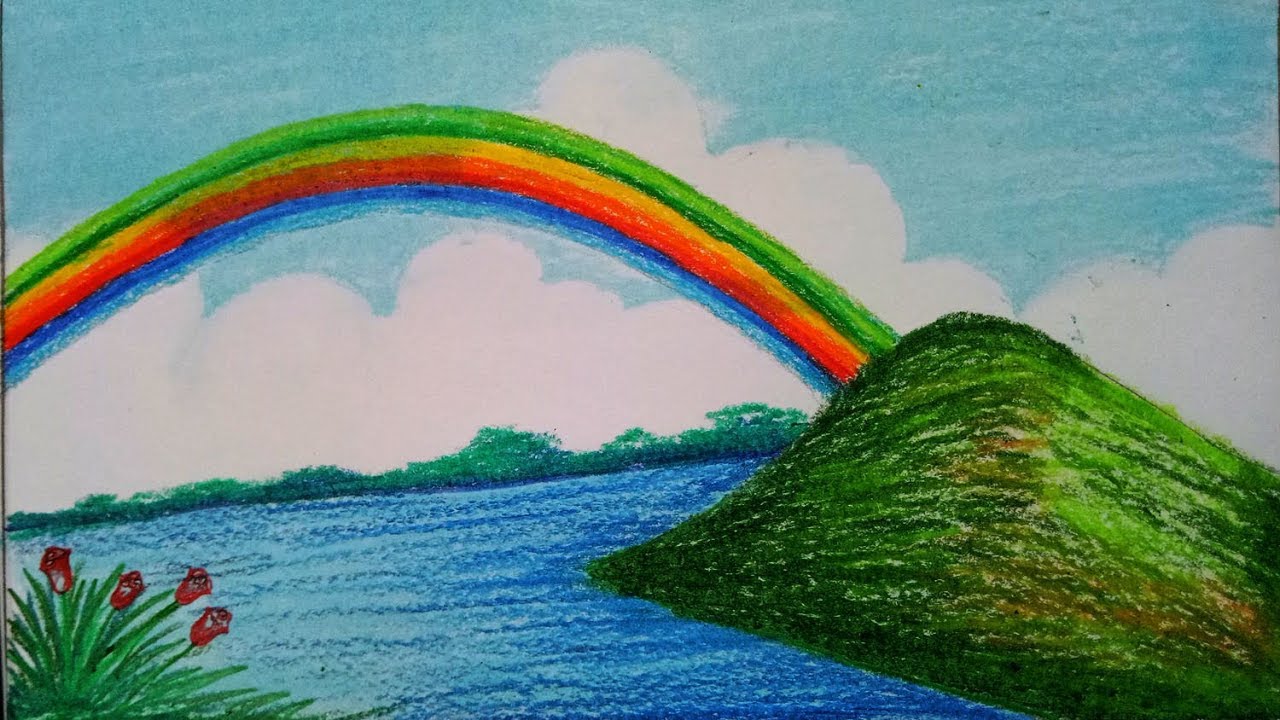 Featured image of post Drawing Of Rainbow In Rain : This is an easy acrylic painting for beginners.