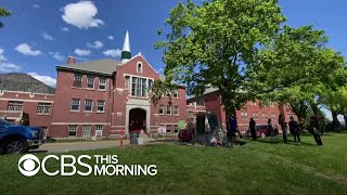 Remains of 215 Indigenous Canadian children found on site of school they were forced to attend