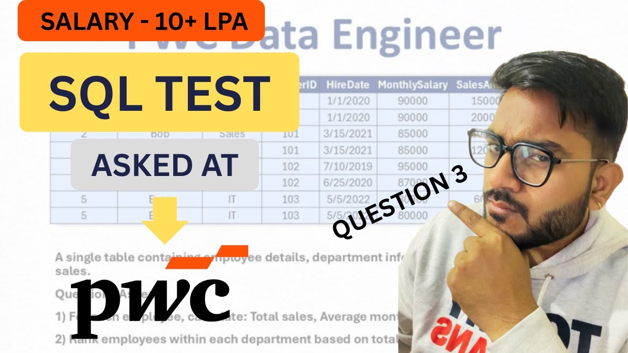 Test Your SQL Skills | Real Interview Question | Asked At MNC - YouTube