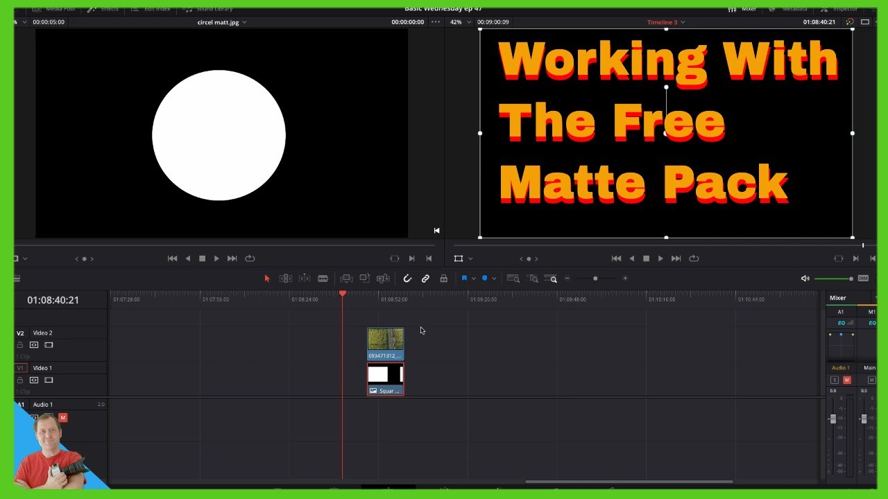 How to use Mattes or Duke Denver Film MatteS Pack in Davinci Resolve 17