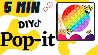 5 MIN DIY Pop-it/Simple Dimple with PAPER- NO foam or cardboard  [VIRAL TIKTOK Fidget Toy] 💕 screenshot 2