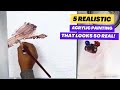 5 Realistic Acrylic Paintings... that&#39;s looks really real | Paint Academy