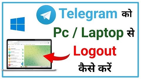 Telegram Account Ko Computer Se Logout Kaise Kare || How To Logout Telegram Account From Computer