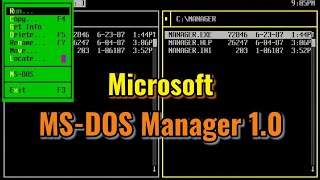 Microsoft MS-DOS Manager 1.0: Microsoft's unknown file manager for retro PCs. screenshot 1
