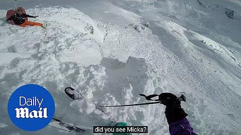 Skier buried in avalanche films his rescue on his Go Pro - Daily Mail