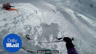 Skier buried in avalanche films his rescue on his Go Pro - Daily Mail