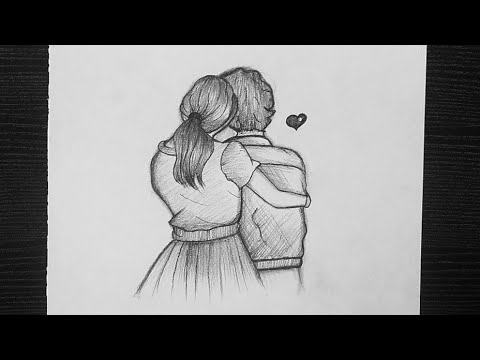 Valentine's Day Drawing // How to draw a romantic cat couple // Easy pencil  sketch