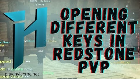 Opening different keys in RedstonePvP #hylex #HylexMC_On_Top #minecraft #redstone #crateopening