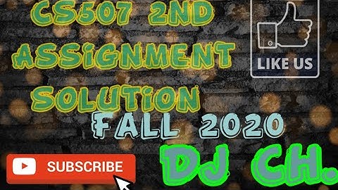 #cs507 #assignment2 #solution Cs507 Assignment 2 solution fall 2020